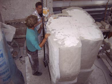 Das Negativ wird abgenommen